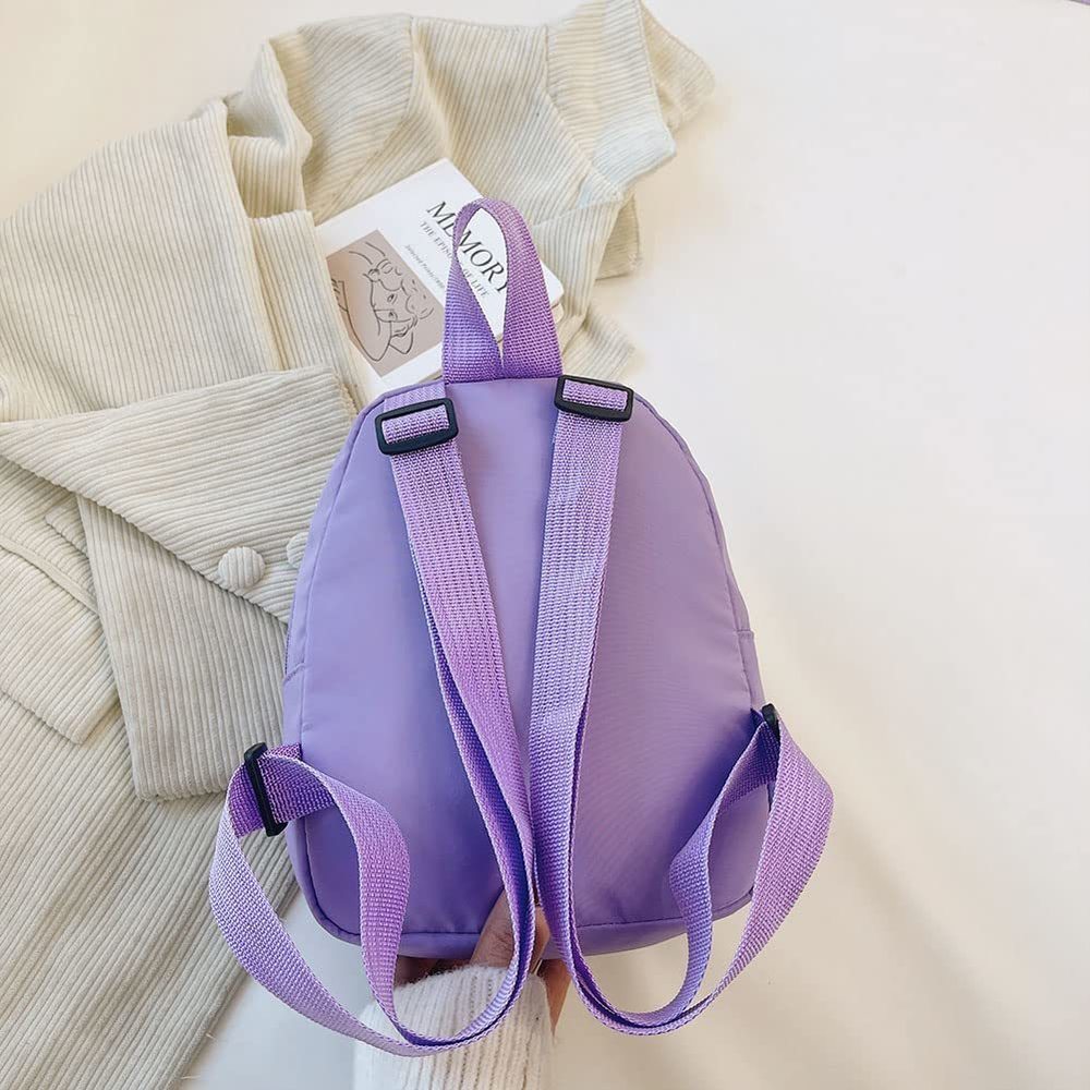 Casual Nylon Mini Backpack Fashion Solid Color Prey Style Female c: - Picture 2 of 8